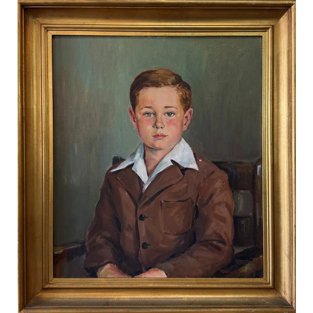 Lovely Portrait of a Young Boy c.1950 For Sale