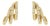 10K Yellow Gold 1.0 Cttw Round Brilliant Cut Diamond Spiral Multi Row Channel Set Open Hoop Pushback Stud Earrings (H-I Color, I1-I2 Clarity) For Sale
