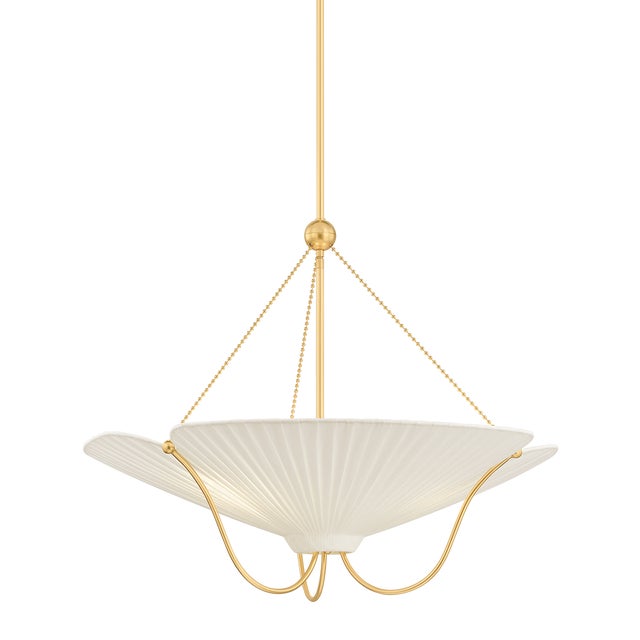 Hudson Valley Lighting Gerhard 28 in. 3 Light Pendant in Aged Brass Finish For Sale