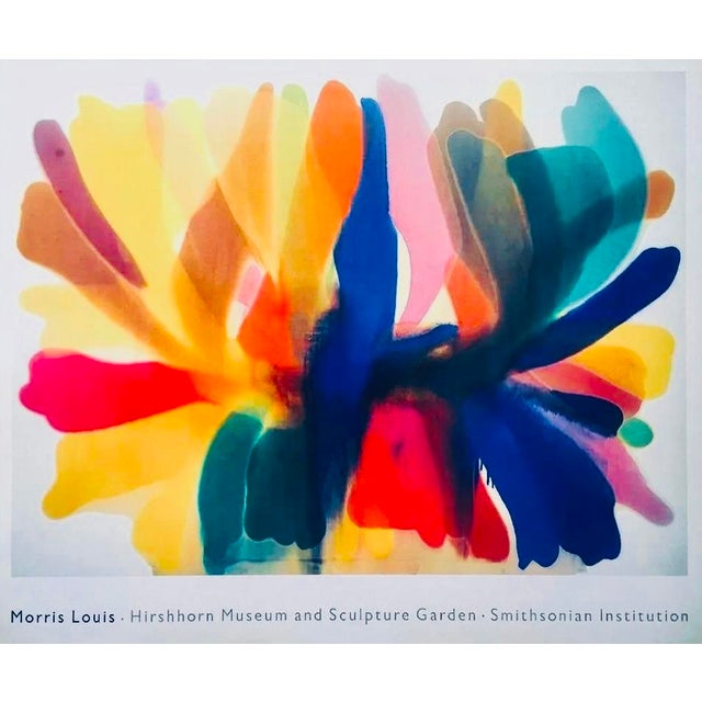 Original Vintage 1989 Morris Louis Exhibition Lithograph Poster "Point of Tranquility" 1959 Framed Rare, Vintage, Bold and...