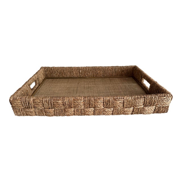 Natural Grass & Bamboo Tray For Sale