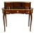 French Style Mahogany Ladies Desk With Ormolu Mounts and Upper Gallery For Sale