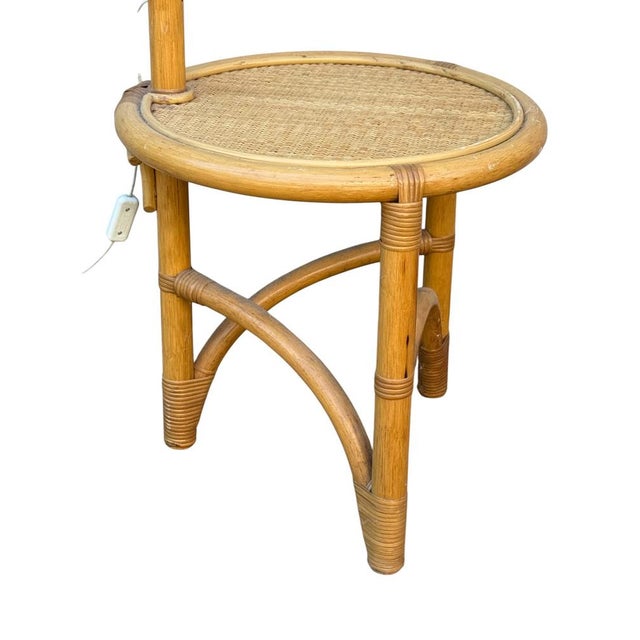 Wood Living Room Lamp with Integrated Side Table, 1960s For Sale - Image 7 of 16