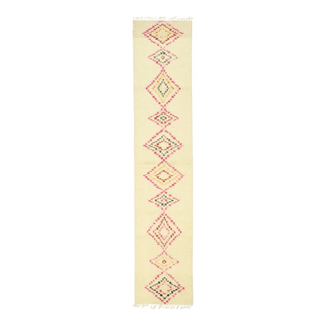 Moroccan Style Hallway Rug Runner - 02'06 X 12'01 For Sale