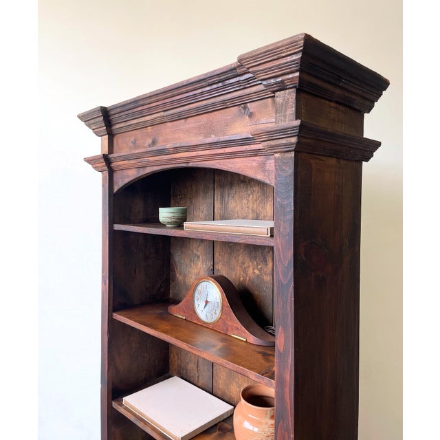 Wood 1950s Primitive Solid Wood Shelving Unit For Sale - Image 7 of 9