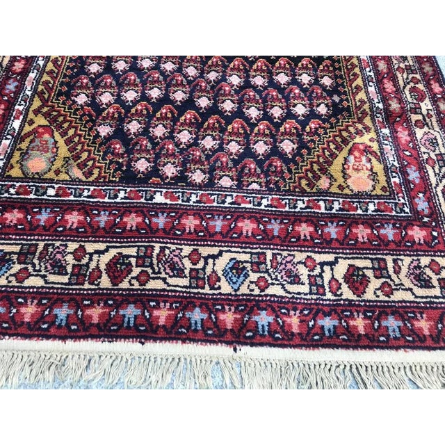 Rustic Vintage French Malayer Style Knotted Rug For Sale - Image 3 of 11