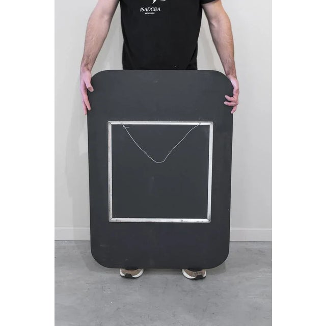 Space Age Rectangular Mirror in Blue, Spain, 1960s For Sale - Image 4 of 6