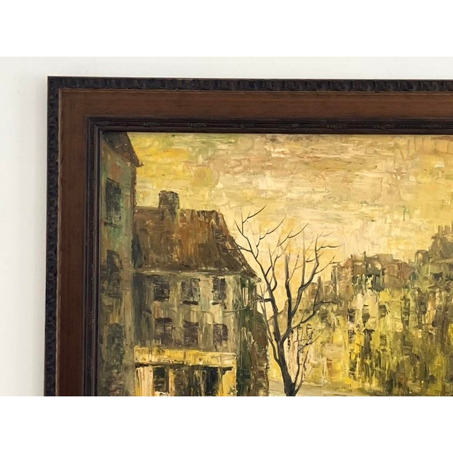 Cragoni – Large Urban Cityscape, Original Oil on Canvas For Sale - Image 4 of 16