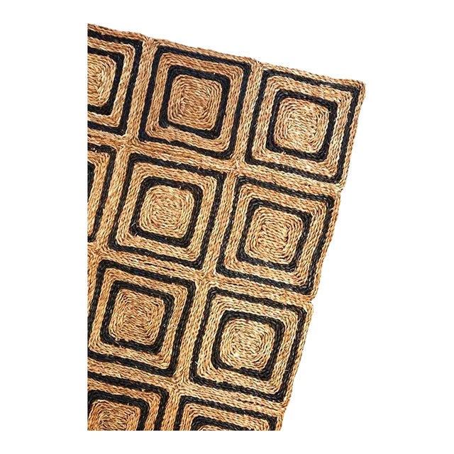 Camel Rush House for Chairish Meridian Seagrass Rug - Natural/Black, 9' x 12' For Sale - Image 8 of 8