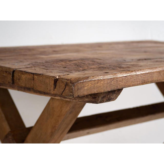 1920s Antique X-Shape Dining Table, 1920s For Sale - Image 5 of 15