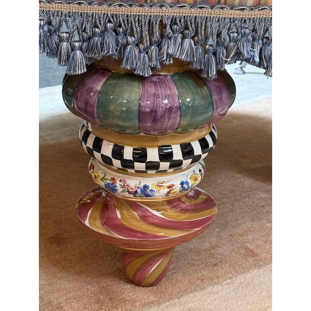 MacKenzie-Childs on Wall Street Setting Seat, Ottoman For Sale In San Francisco - Image 6 of 12