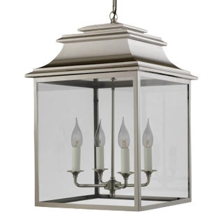 Mayfair Lanterns With Polished Nickel Finish For Sale