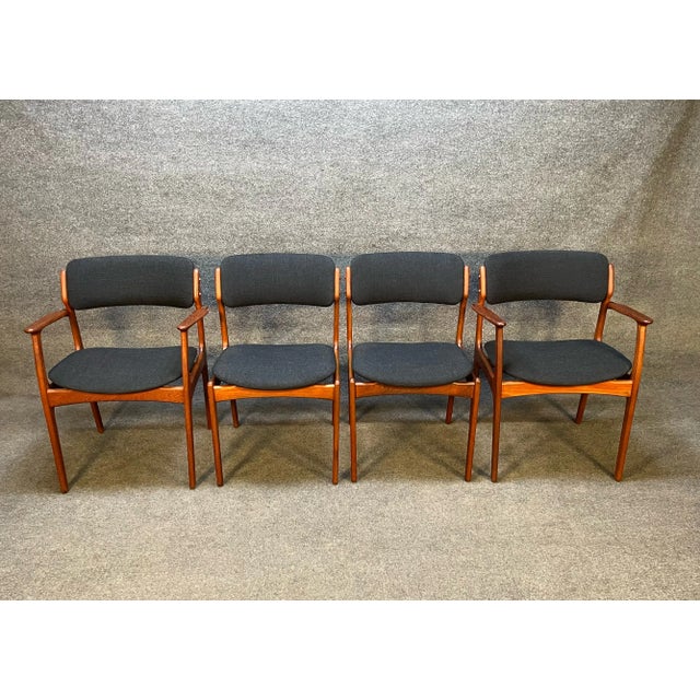 Mid-Century Modern Set of 4 Mid Century Danish Modern Dining Chairs by Erik Buch-Model 49/50 For Sale - Image 3 of 6