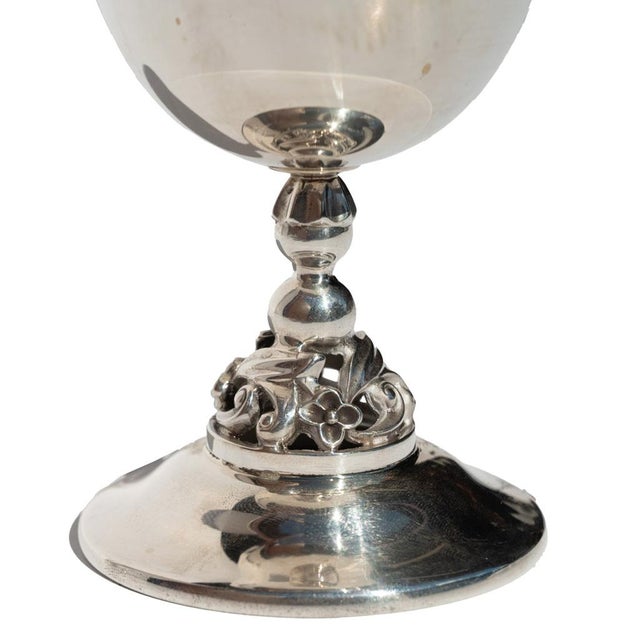 1950s Set of Six Mid Century Modern Alphonse La Paglia Sterling Silver Wine Goblets For Sale - Image 14 of 15