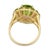 Vintage Peridot Tourmaline 14k Yellow Gold Double Halo Ring, Size 7 For Sale In Los Angeles - Image 6 of 6