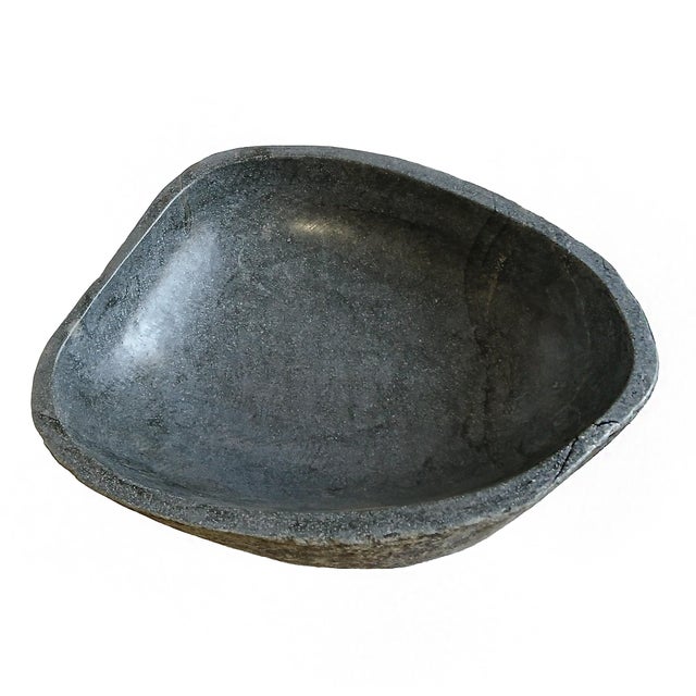 Polished Stone Bowl From Indonesia, Organic Modern Design For Sale In New York - Image 6 of 18