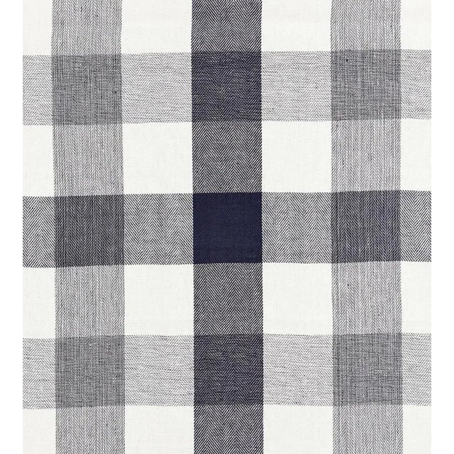 Traditional The House of Scalamandré Westport Linen Plaid Fabric, Navy For Sale - Image 3 of 3