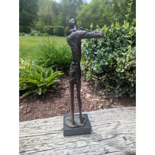 Vintage Brutalist Diego Giacometti Style Bronze Figurine For Sale - Image 10 of 12