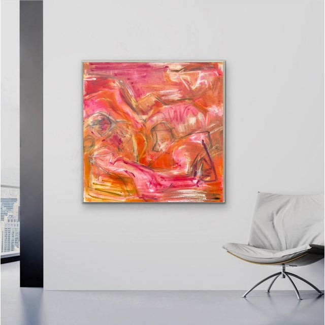 Magenta "Angel" by Trixie Pitts Abstract Expressionist Oil Painting For Sale - Image 8 of 10