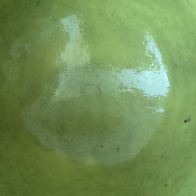 Mid-Century Modern Mid 20th Century Modern Lime Glazed Art Pottery Footed Pedestal Vase/Vessel For Sale - Image 3 of 12