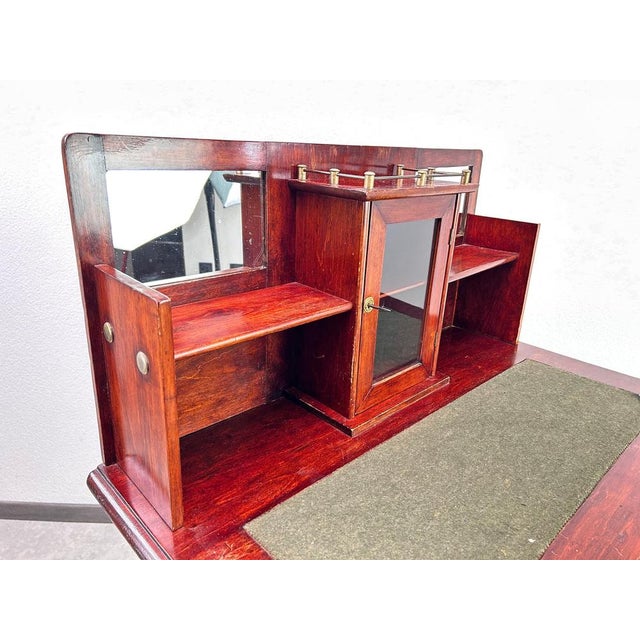 Brown Small Secession Writing Table, 1890s For Sale - Image 8 of 13