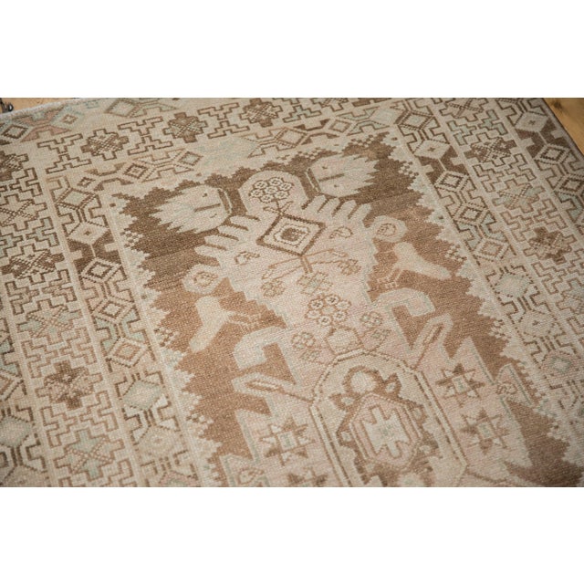 Ivory Vintage Distressed Hamadan Rug Runner - 3'4" x 9'4" For Sale - Image 8 of 12