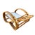 1950s Restored Mid-Century 3/4 Round Pretzel Arm Rattan Lounge Chair Set For Sale - Image 17 of 18