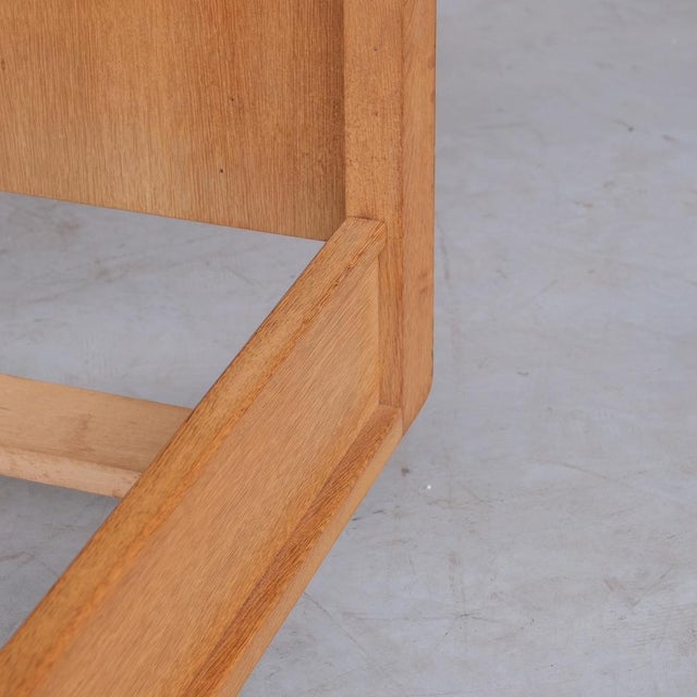 Mid-Century French Oak Single Bed by Guillerme et Chambron For Sale - Image 4 of 12