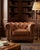 Century Chesterfield Arm Chair - Bark Brown Leather For Sale In Chicago - Image 6 of 7