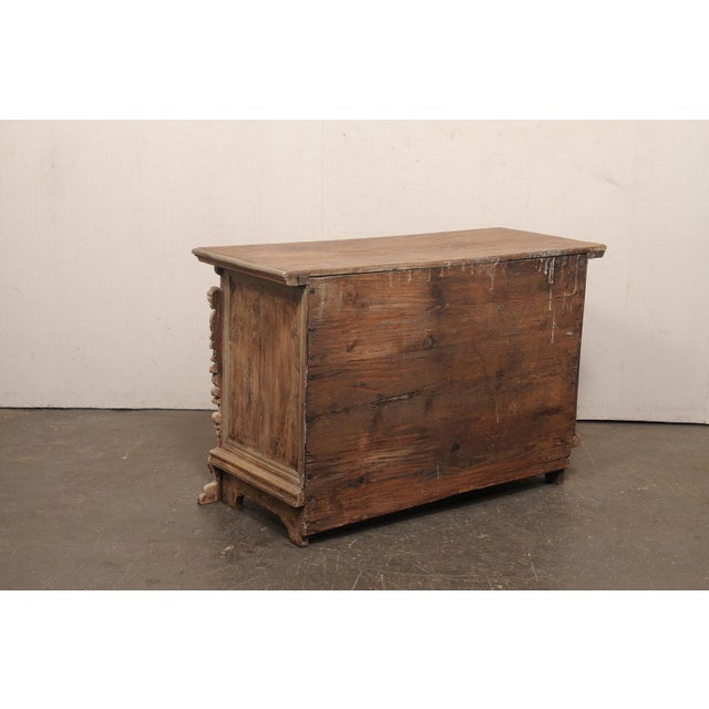 Wood 18th Century Italian Richly Carved Period Baroque Chest For Sale - Image 7 of 13