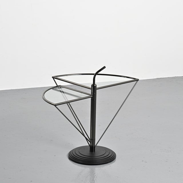 Dardo Coffee Table in Glass and Metal from Oma, Italy, 1980 For Sale - Image 4 of 12