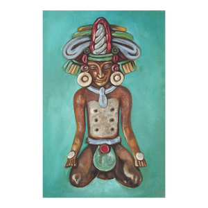 Mid 20th Century Mayan Style Figure Painting