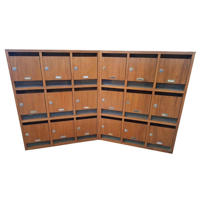 Wood Vintage Mailboxes, 1970s, Set of 2 For Sale - Image 7 of 7