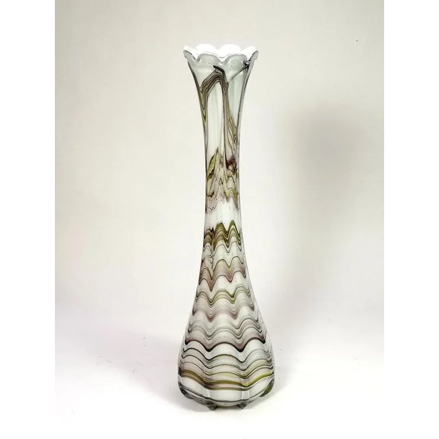 Large Czech Bohemian Glass Vase, 1970s For Sale - Image 12 of 12