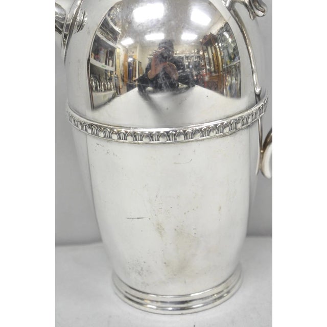 Vintage Art Deco Silver Plated Martini Cocktail Shaker Pitcher by Poole 2601 For Sale - Image 10 of 16