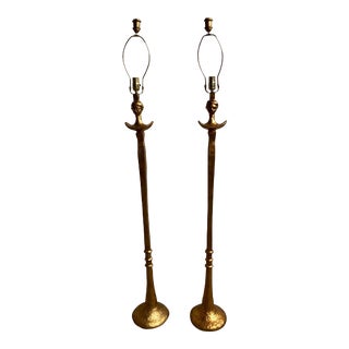Giacometti Style Tete De Femme Floor Lamps - a Pair For Sale