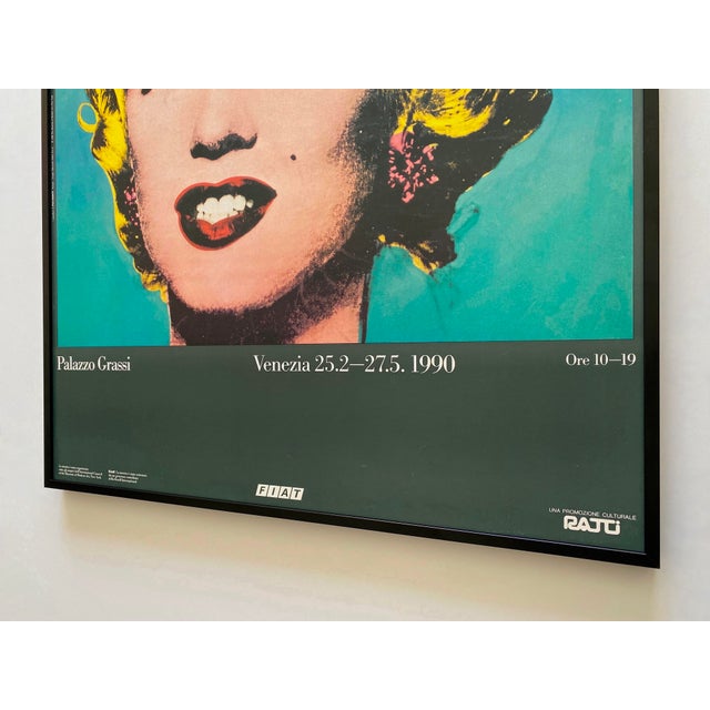 Andy Warhol Vintage 1990 Lithograph Print Large Framed Pop Art Italian Exhibition Poster " Marilyn " 1964 For Sale - Image 14 of 15
