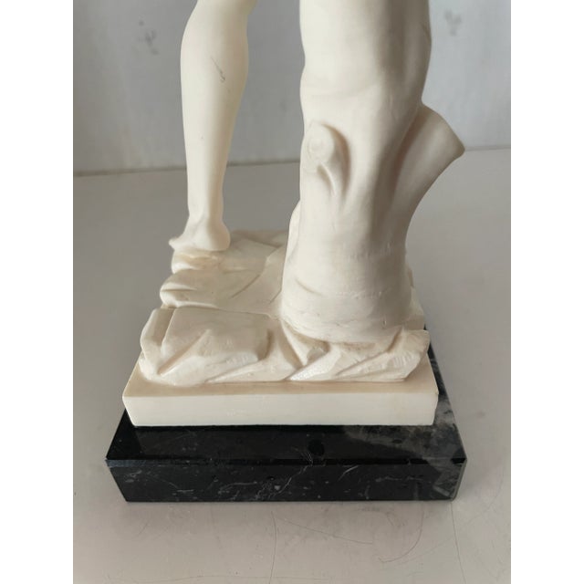 Vintage 1960 Alabaster & Marble "Elaganza" Roman David Nude Sculpture Italy Marked For Sale In Phoenix - Image 6 of 10