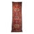 Antique Heriz Karajeh Runner, Hand-Knotted Wool, Geometric Medallion Pattern, Red & Navy, 4x14 For Sale