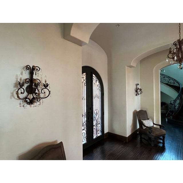 Vintage French Provincial Wall Sconces by Currey & Company - a Pair For Sale - Image 9 of 13