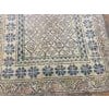 1920s White Blue Geometric Antique Agra Cotton Rug 3'6" X 5'9" Handknotted Wool Carpet For Sale In New York - Image 6 of 6