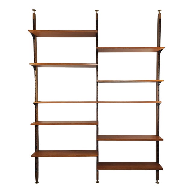 Swedish Cielo Terra Teak Bookcases, Italian Design from the 1960s For Sale