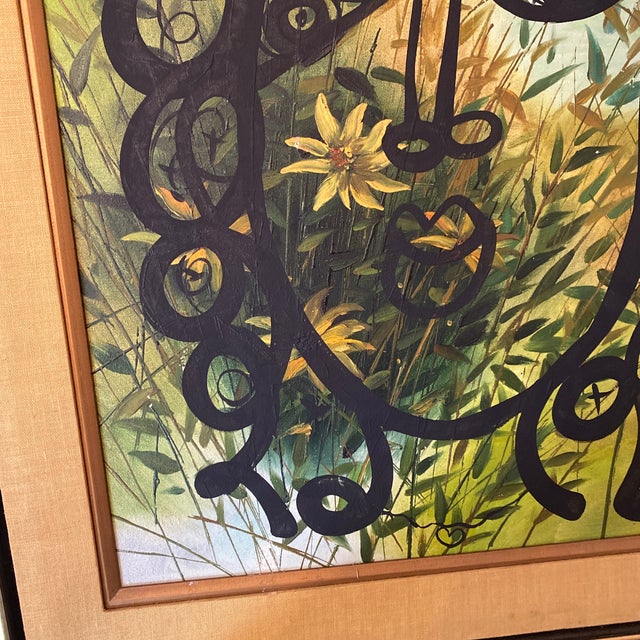 1970s Abstract 1970s Painting by Peter Keil - Framed For Sale - Image 5 of 9