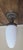 Art Deco Vintage Art Deco Milk Glass Globe Flush Mount Ceiling Light Hallway Entry Fixture For Sale - Image 3 of 11
