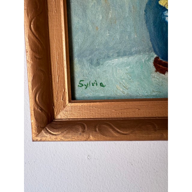 Vintage Silvia Still Life Oil Painting, Framed For Sale - Image 10 of 11