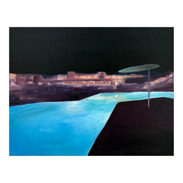 Midnight Pool - Oil on Linen by Kory Alexander For Sale