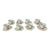 Set 8 Japanese Porcelain Lotus Shaped Demitasse Cups & Saucers, C1970s For Sale