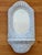 Vintage Coastal White Wicker Mirror With Shelf For Sale - Image 6 of 6