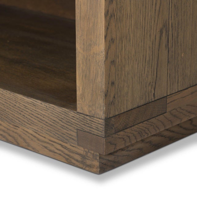 Four Hands Warby Nightstand - Worn Oak Veneer For Sale - Image 9 of 11