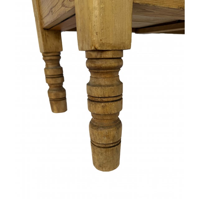 Late 19th Century Late 19th Century Country English Pine Low Table With Two Drawers For Sale - Image 5 of 6